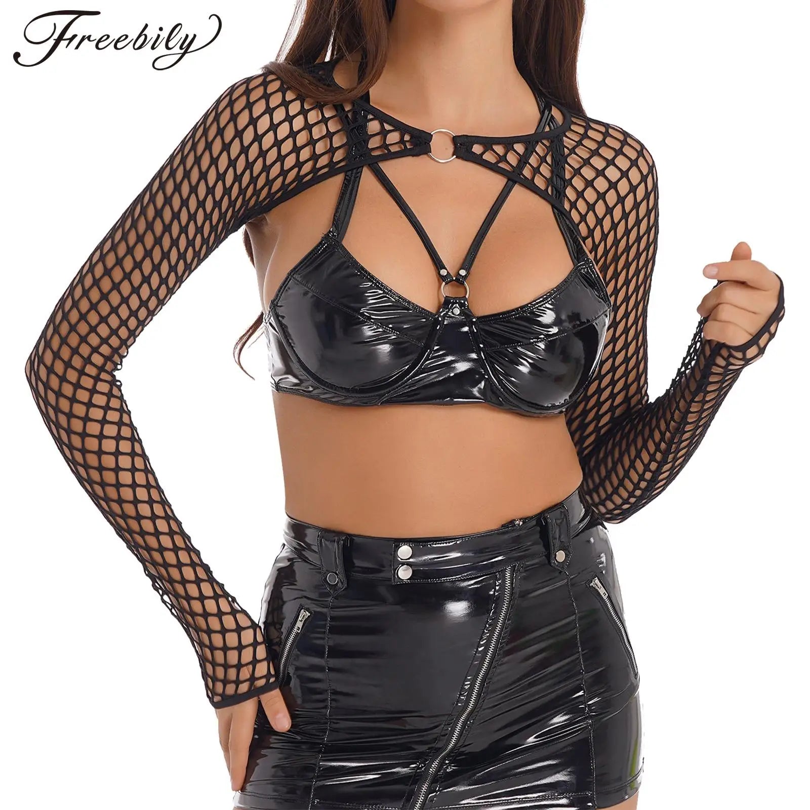 Cropped Hip Hop Tee, Gothic Summer Top
