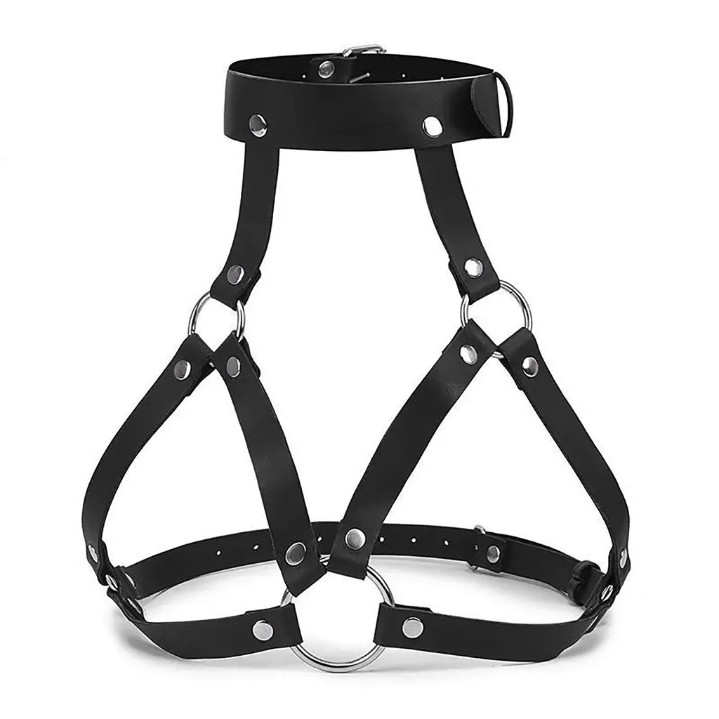 PU Leather Bra Harness, Goth Punk