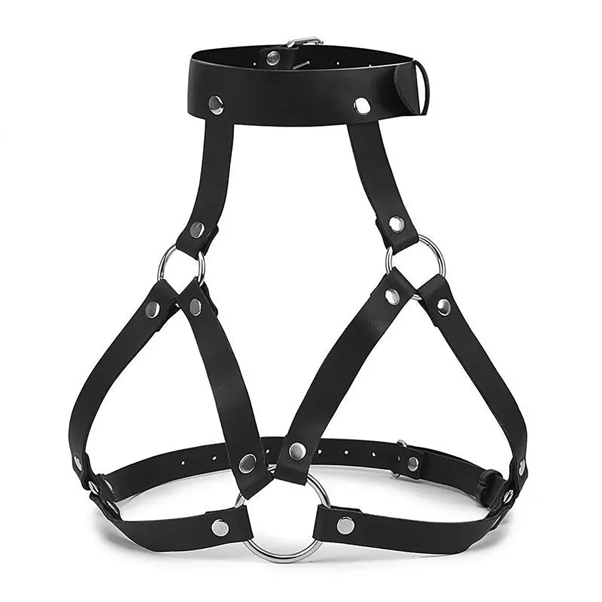 PU Leather Bra Harness, Goth Punk