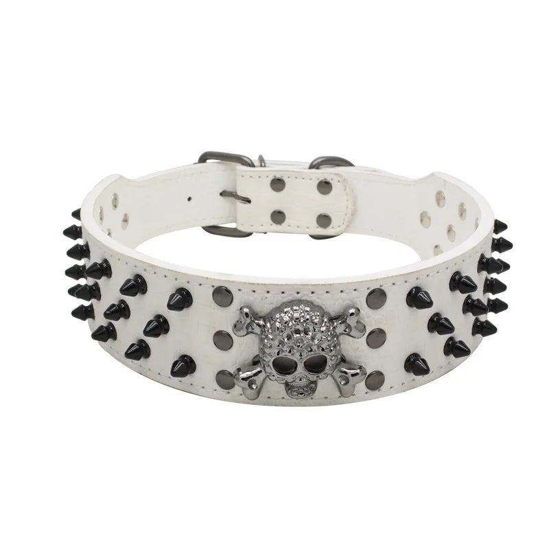 Skull Rivet Dog Collar