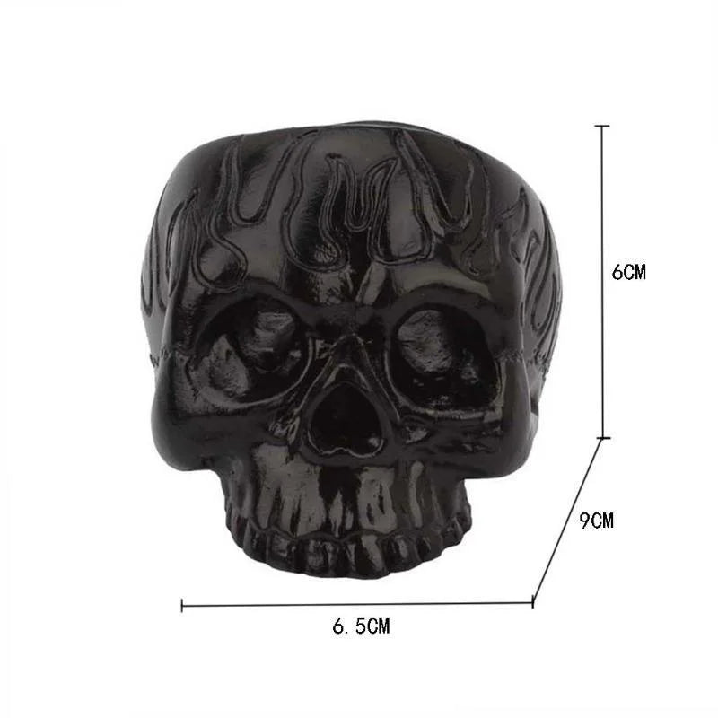 Black Skull Drip Candle Holder