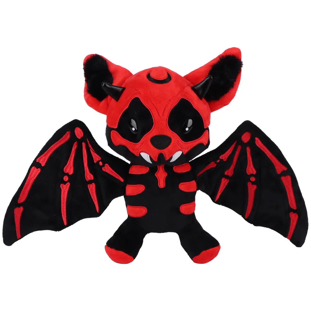 28cm Halloween Two-color Skeleton Bat Plush Toy Stuffed Skeleton Animal Toys Cute Plushie Doll Home Decor Halloween Holiday Gift