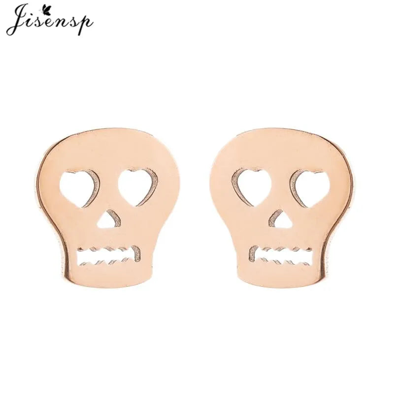 Skull & Alien Stud Earrings, Funny Gothic product photo 2