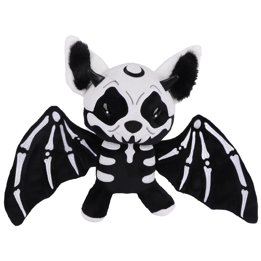 28cm Halloween Two-color Skeleton Bat Plush Toy Stuffed Skeleton Animal Toys Cute Plushie Doll Home Decor Halloween Holiday Gift