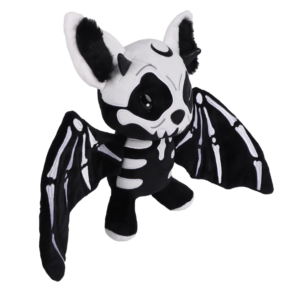 28cm Halloween Two-color Skeleton Bat Plush Toy Stuffed Skeleton Animal Toys Cute Plushie Doll Home Decor Halloween Holiday Gift