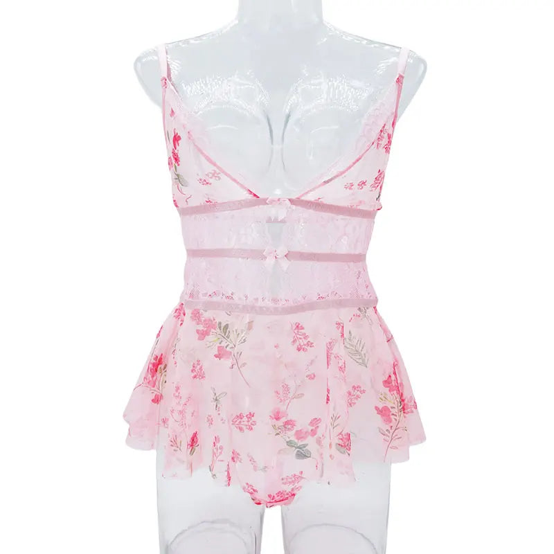 Black Lace Bodysuit, Gothic Bandage product photo 2