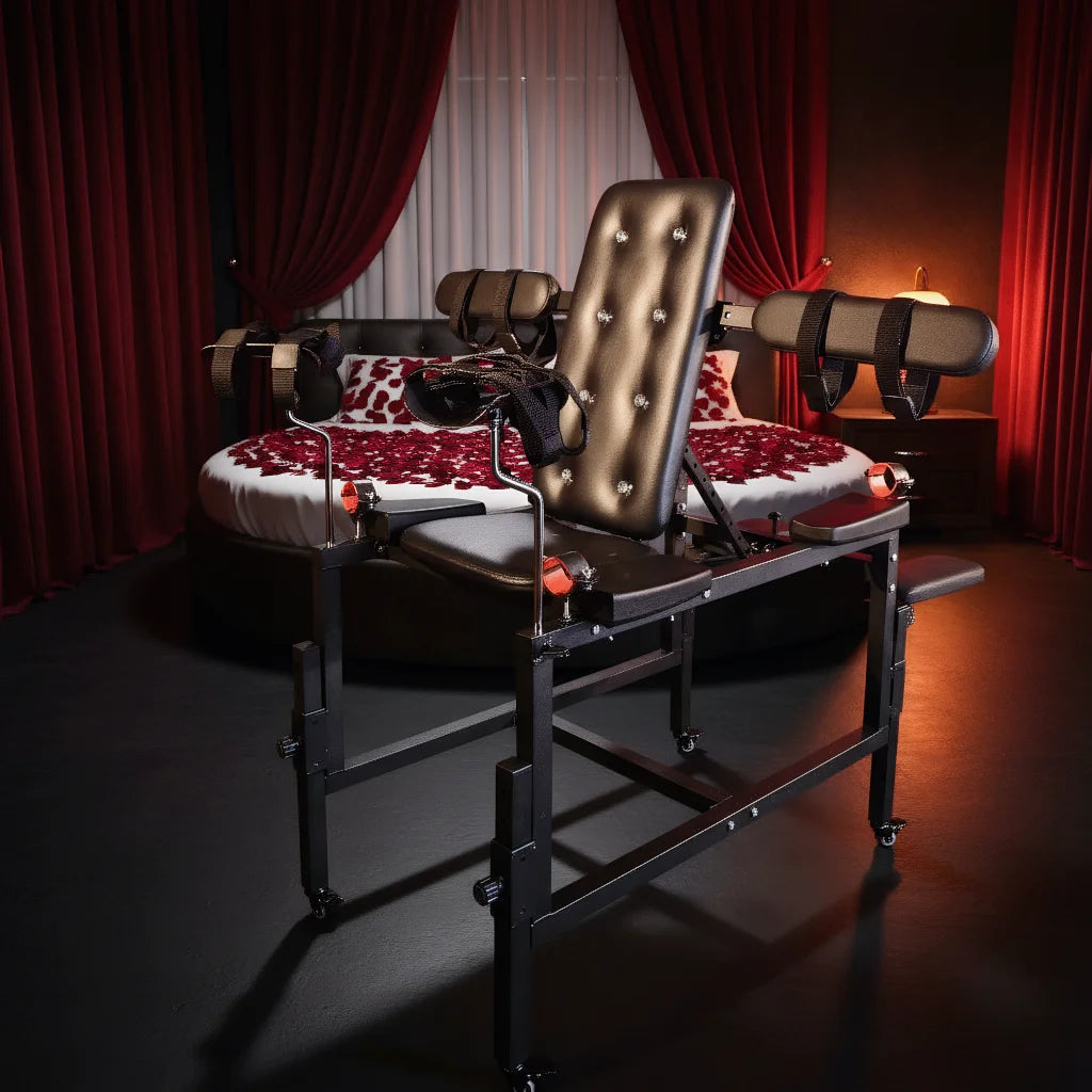 Adjustable Padded Restraint Chair with Stirrups