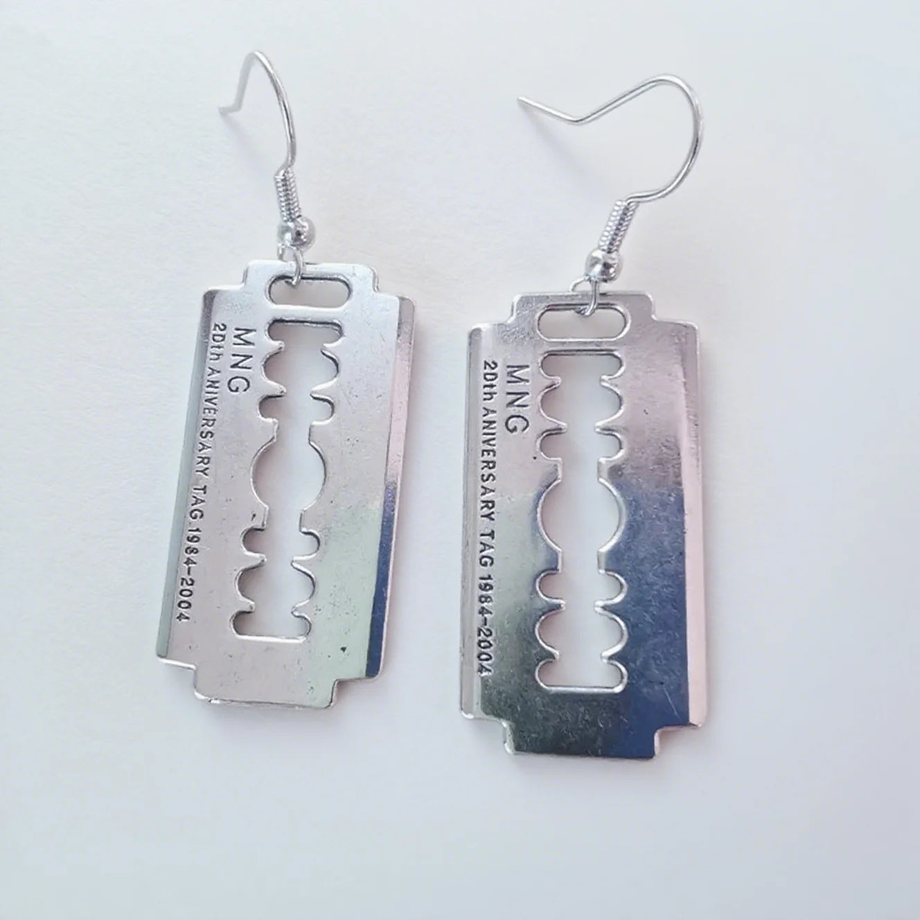 Razor Blade Drop Earrings, Punk product photo 3