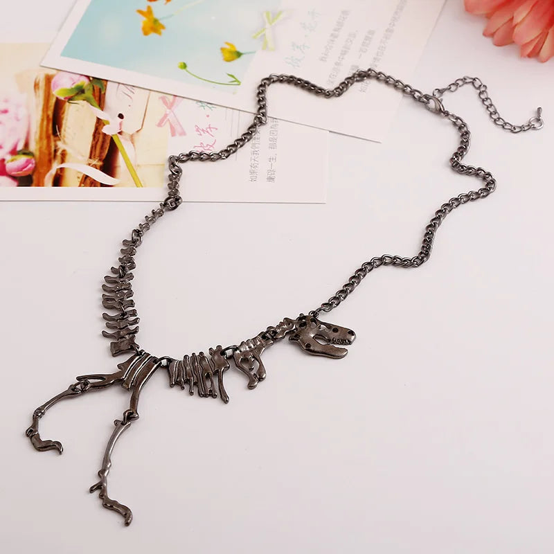 Dragon Skeleton Drop Earrings, Gothic product photo 2