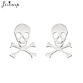 Skull & Alien Stud Earrings, Funny Gothic