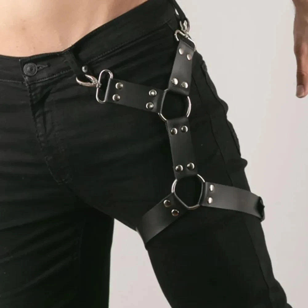 Punk Thigh Garter Harness, Leg Chain Belt product photo 3