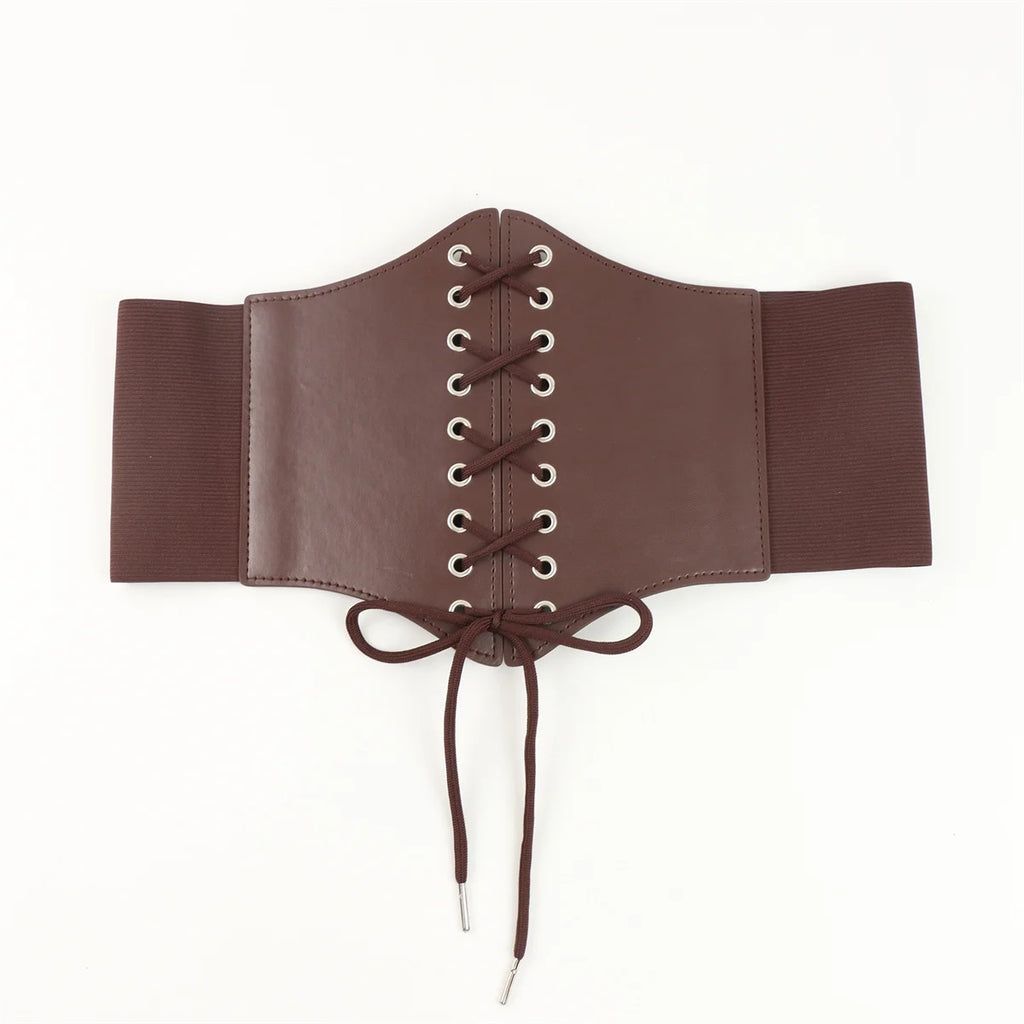 Lace-Up Faux Leather Corset, Gothic product photo 2