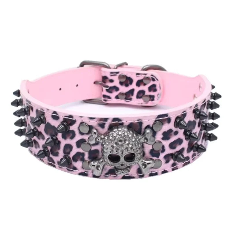 Skull Rivet Dog Collar
