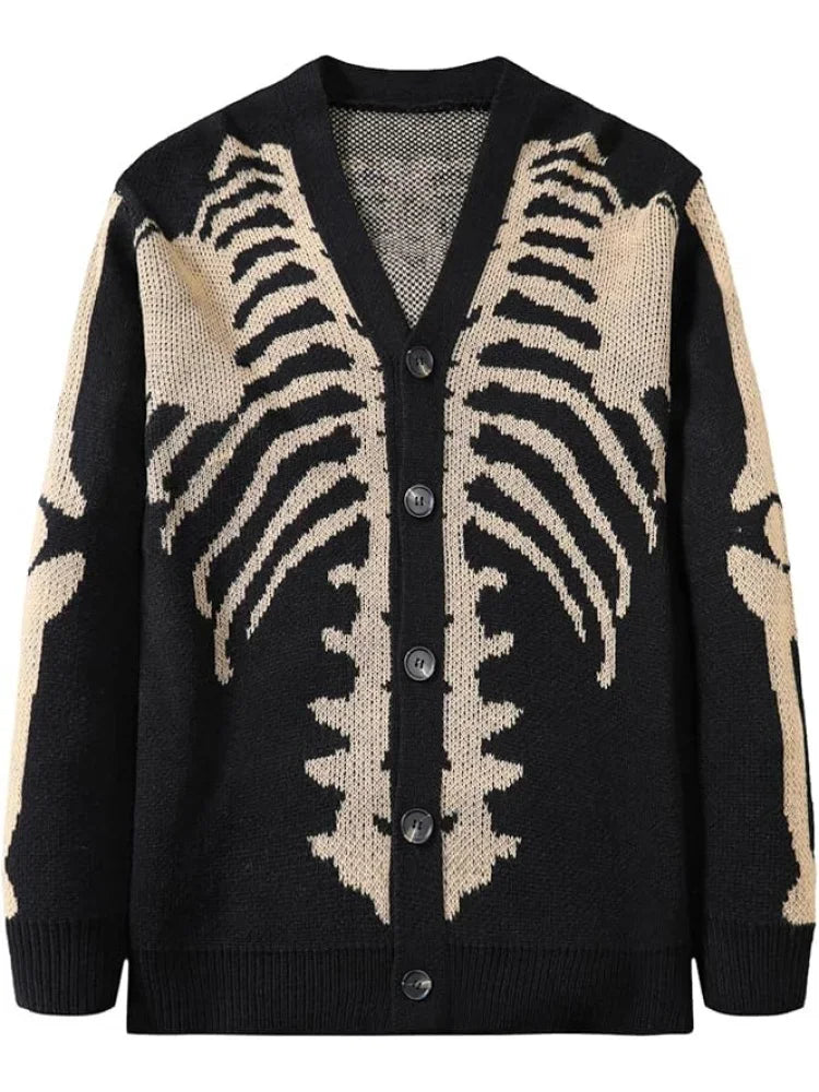 Skeleton Knit Cardigan, Gothic Sweater product photo 5