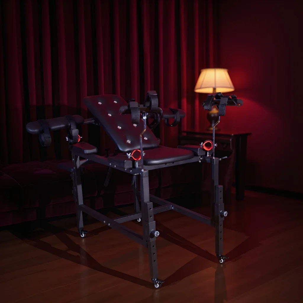 Adjustable Padded Restraint Chair with Stirrups