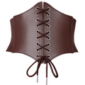 Lace-Up Faux Leather Corset, Gothic