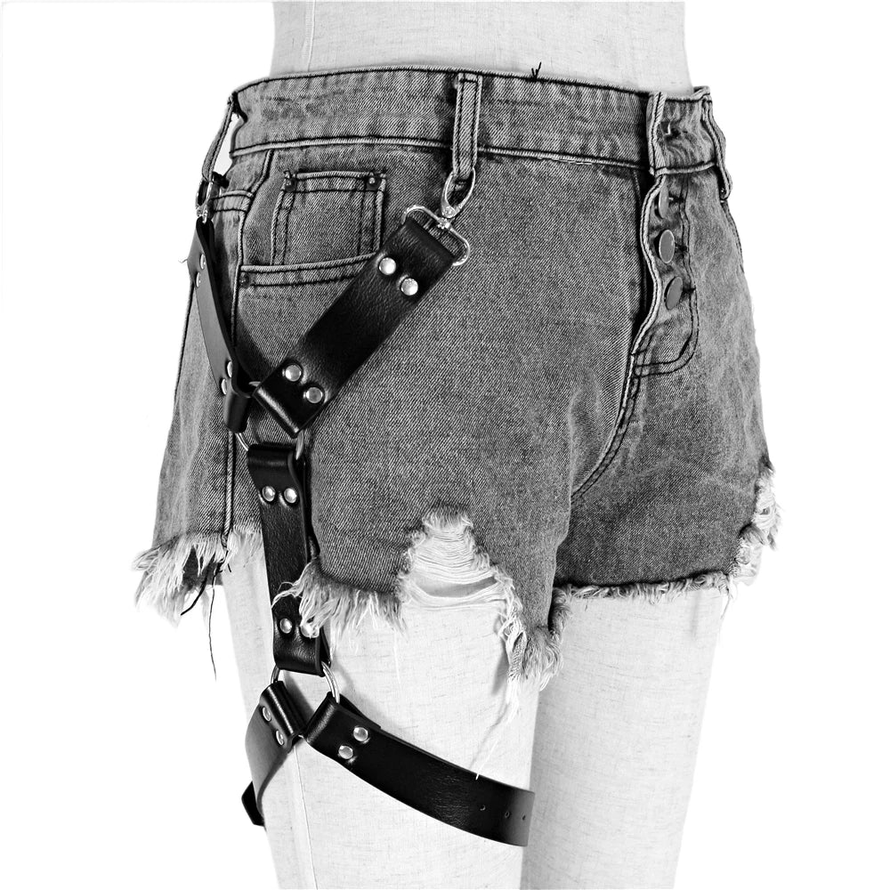 Punk Thigh Garter Harness, Leg Chain Belt product photo 4