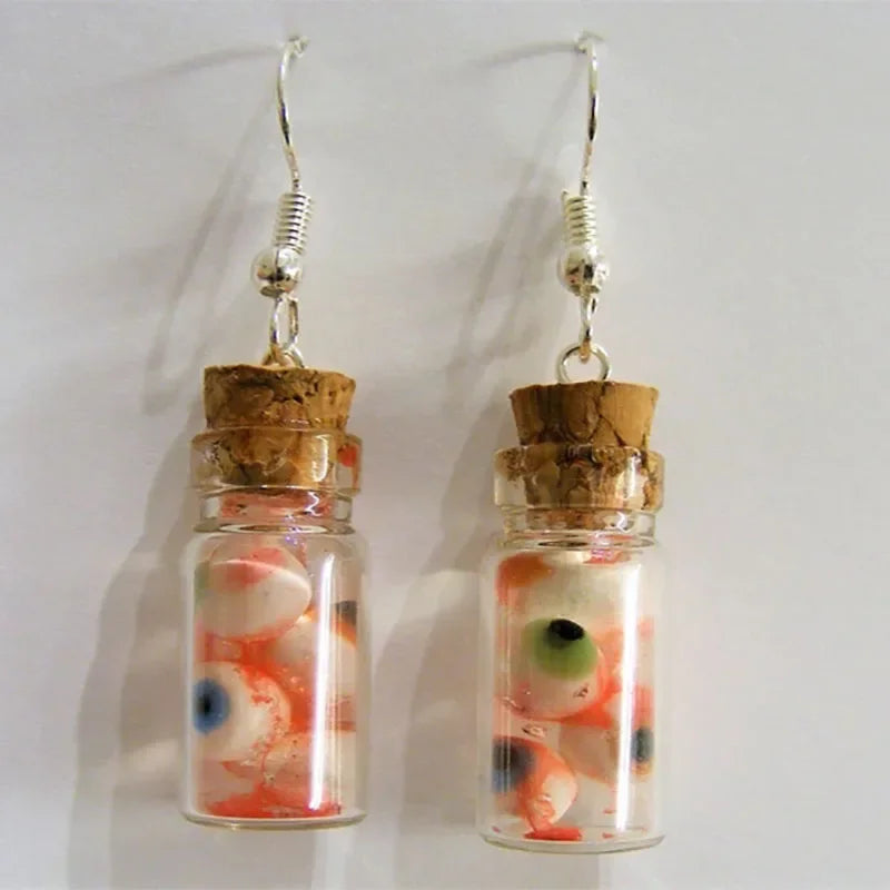 Eyeballs in a Bottle Earrings, Halloween product photo 6