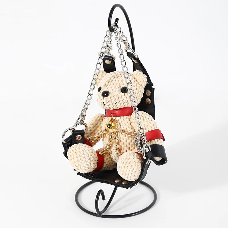 Gothic Crochet Plush Bear Keychain