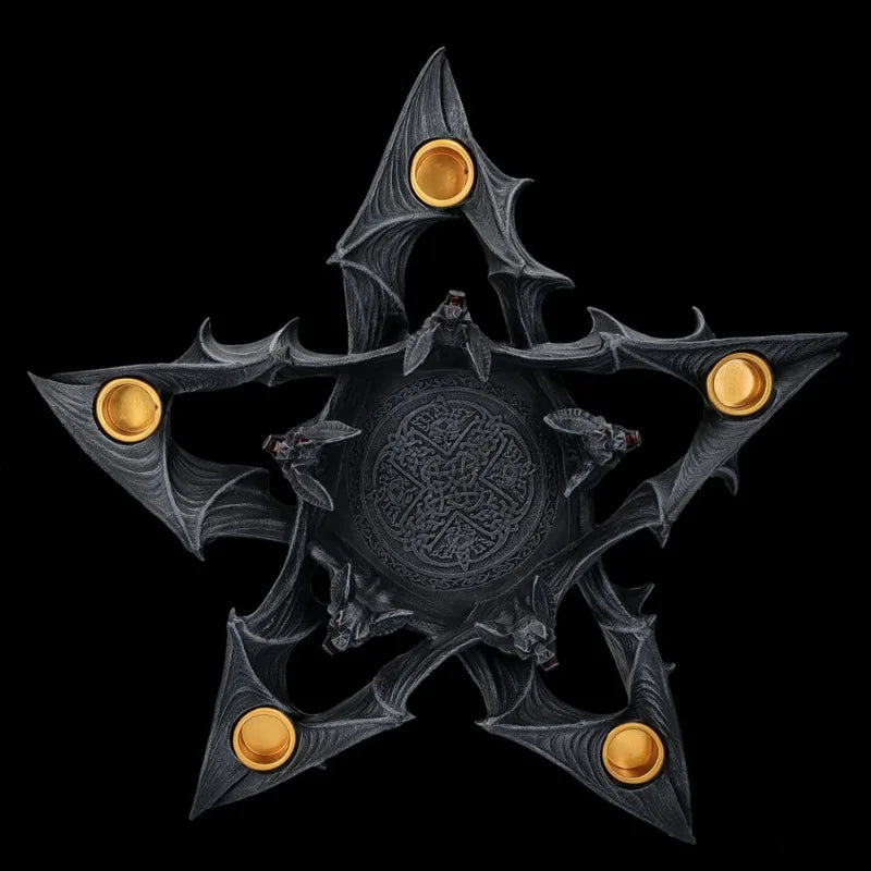 Gothic Bat Candle Holder, Resin Decor product photo 2
