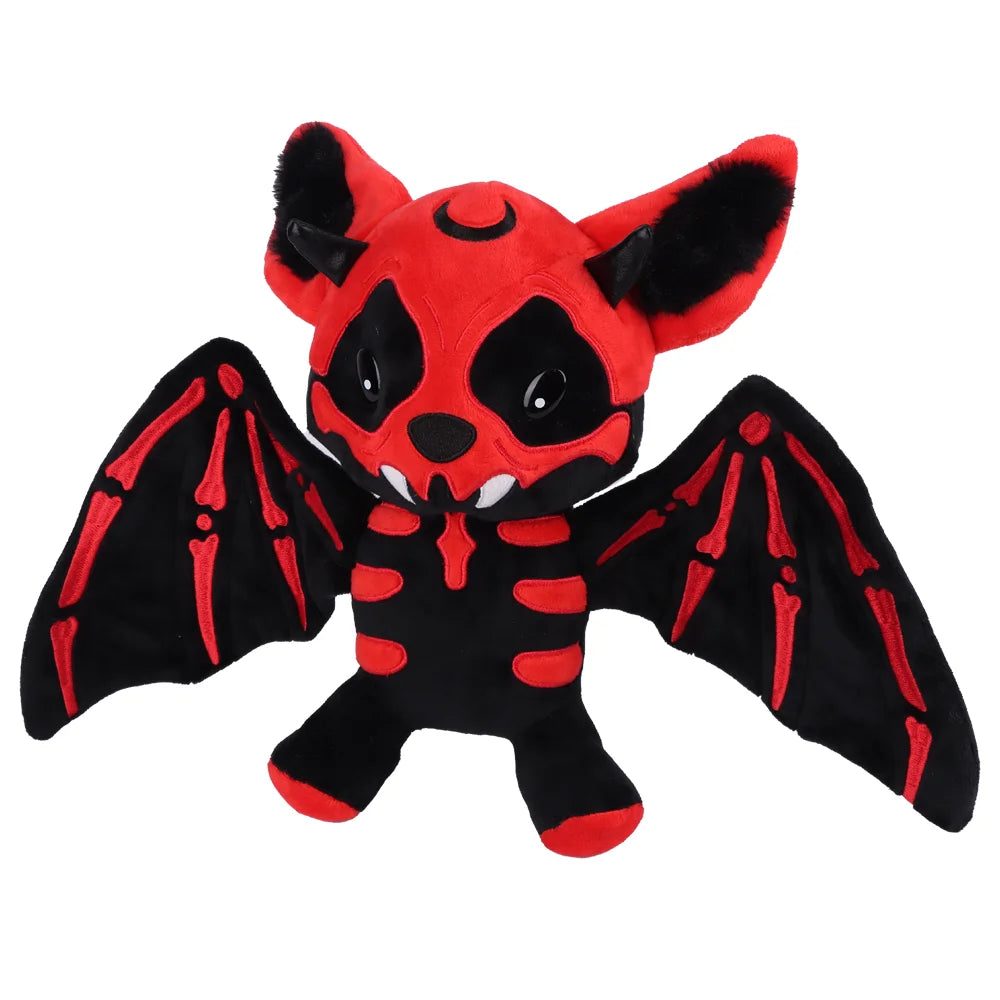 28cm Halloween Two-color Skeleton Bat Plush Toy Stuffed Skeleton Animal Toys Cute Plushie Doll Home Decor Halloween Holiday Gift