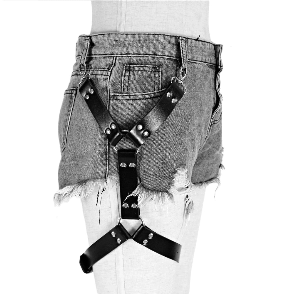 Punk Thigh Garter Harness, Leg Chain Belt product photo 6