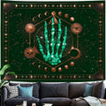 Skeleton Hands Sun & Moon Tapestry, Psychedelic