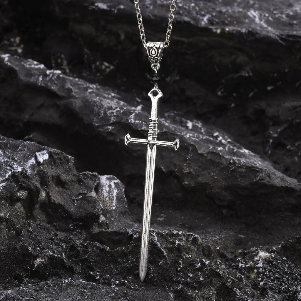 Sword & Cross Pendant Necklace, Punk Gothic product photo 4