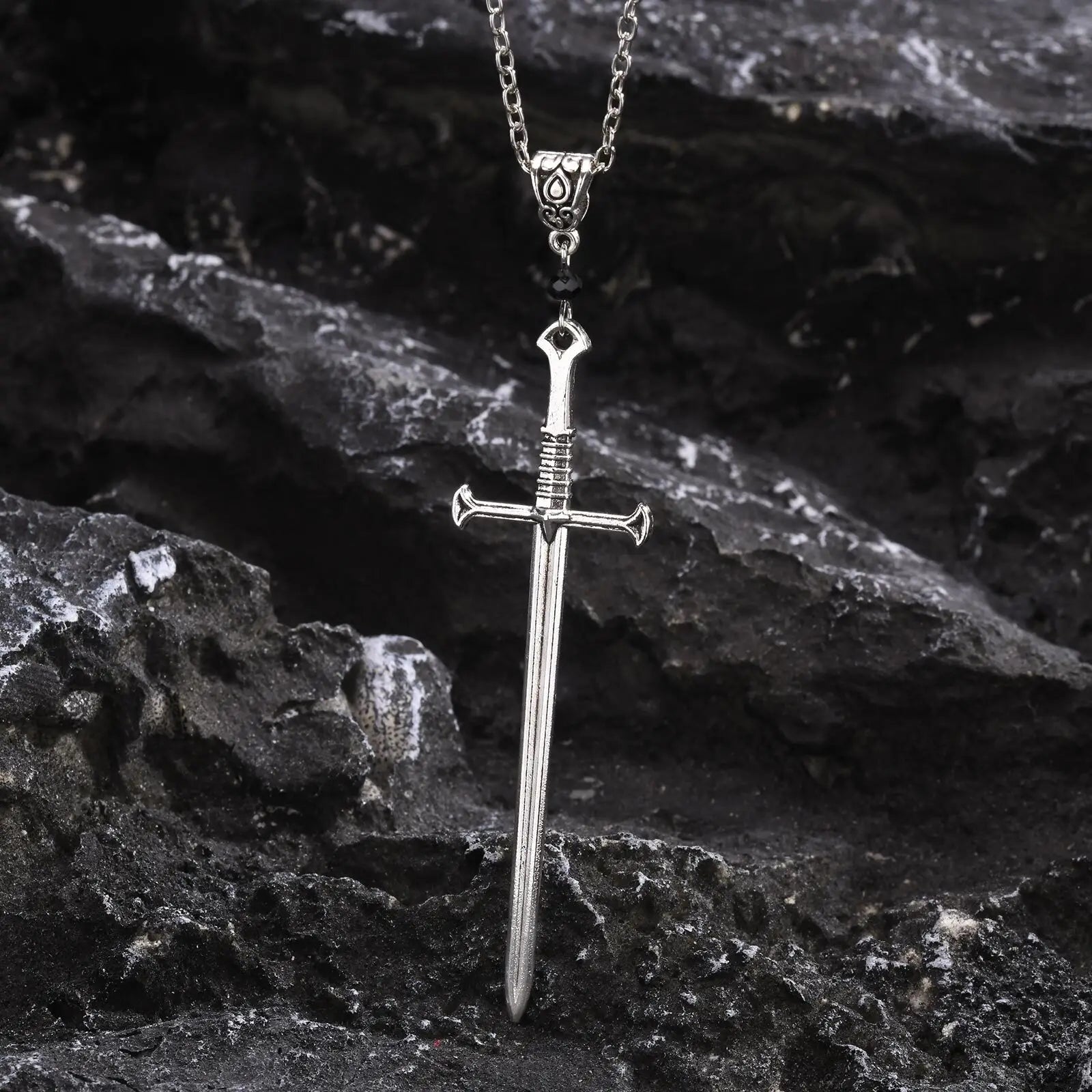 Sword & Cross Pendant Necklace, Punk Gothic product photo 4