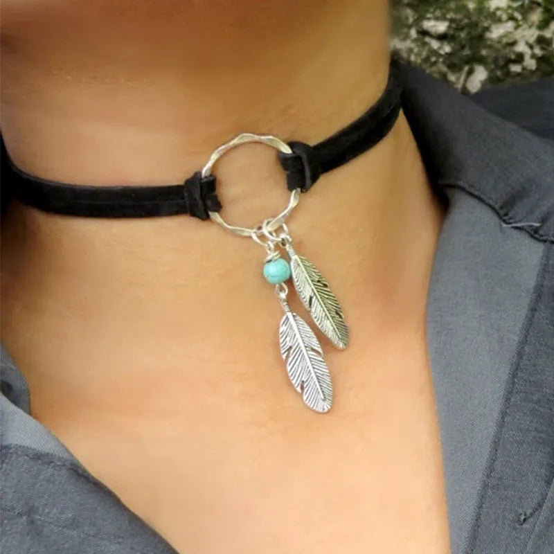 Moon O-Ring Chain Choker, Gothic Necklace product photo 3