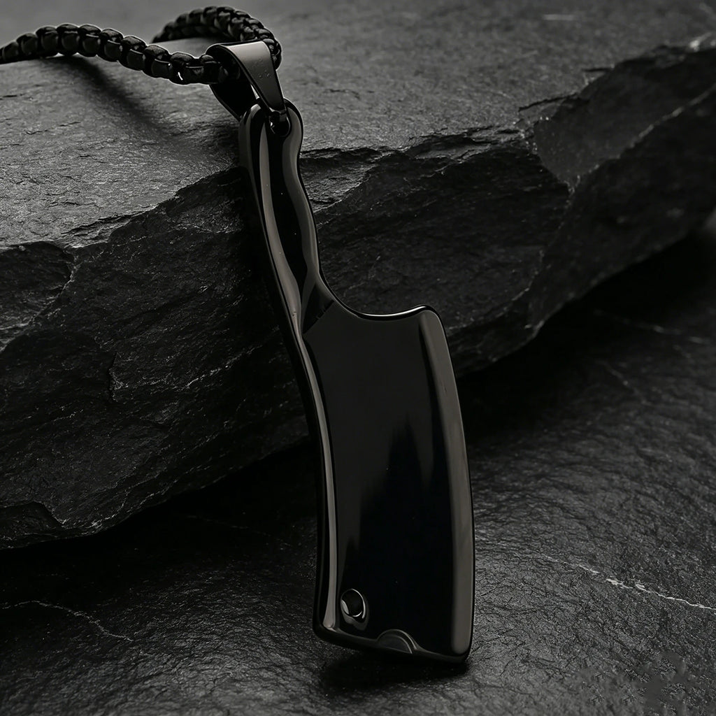 Cleaver Knife Pendant Necklace, Hip Hop product photo 4