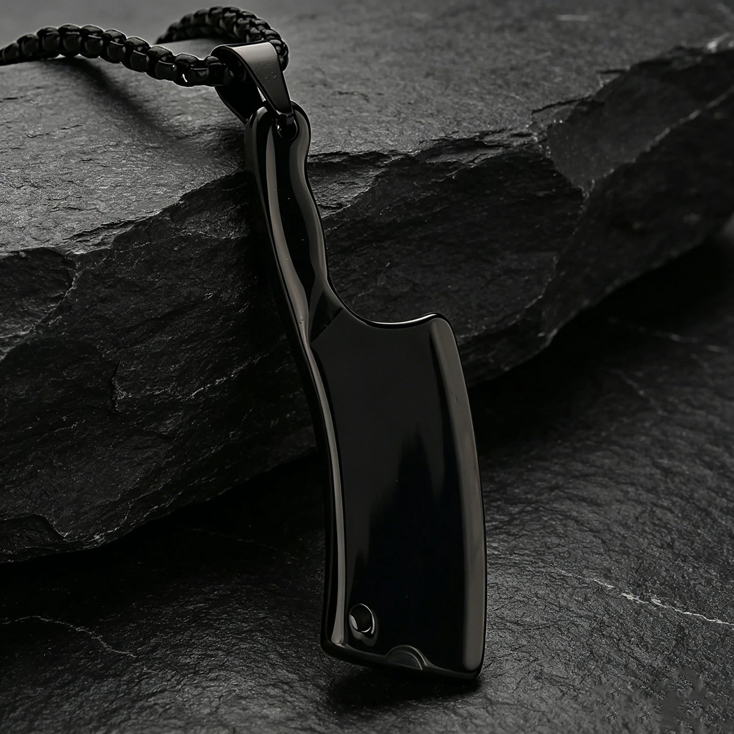 Cleaver Knife Pendant Necklace, Hip Hop product photo 4