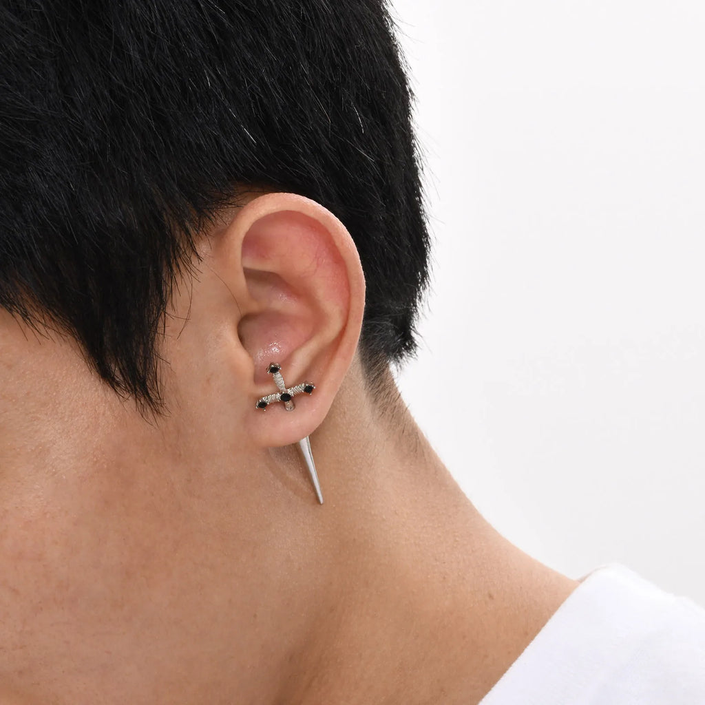 Crystal Sword Earrings, Vintage Punk product photo 3