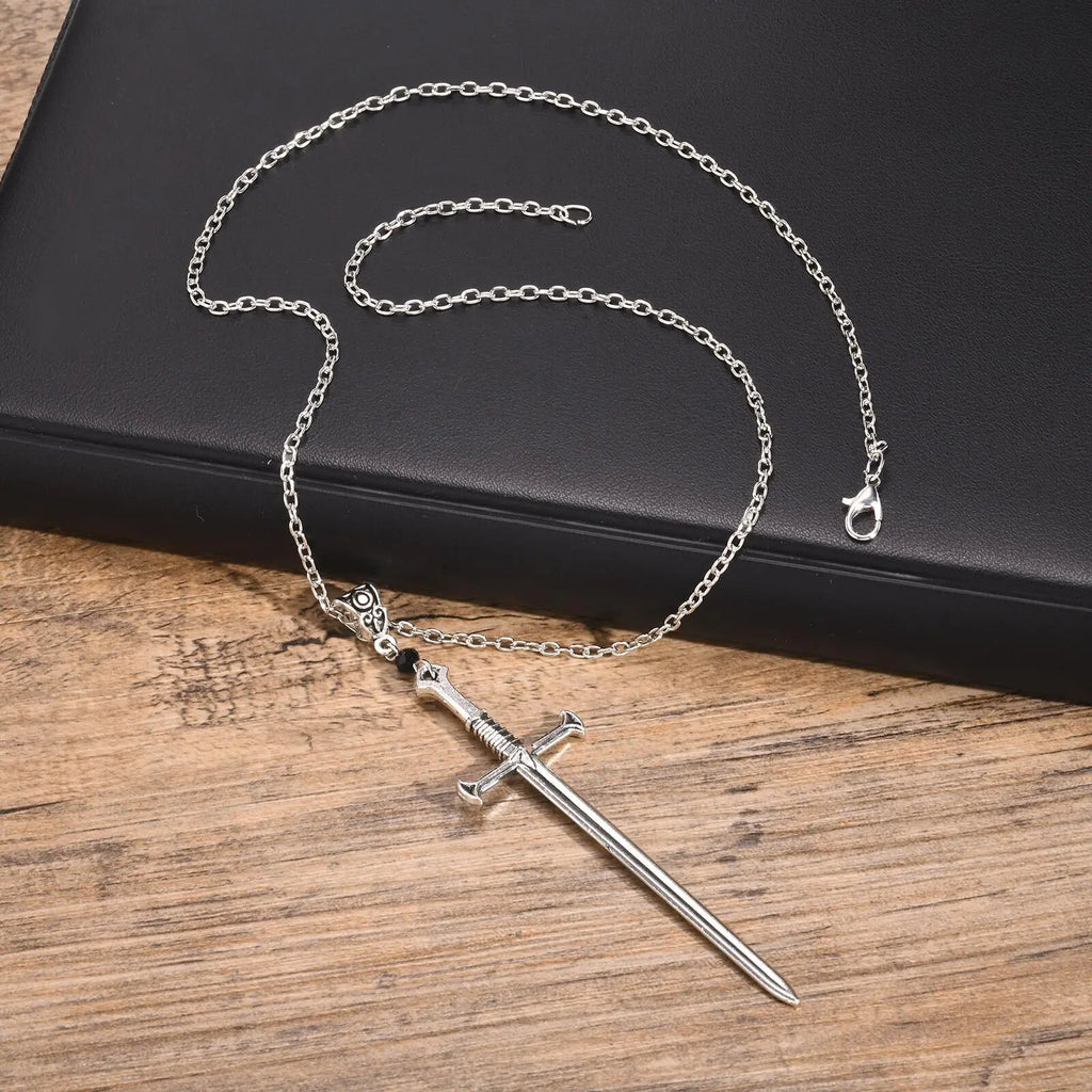 Sword & Cross Pendant Necklace, Punk Gothic product photo 3