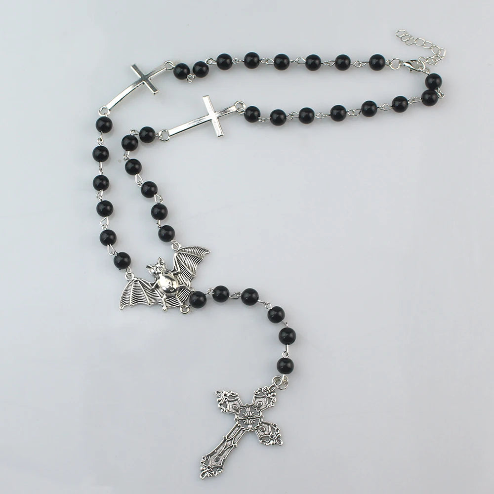 Vampire Ankh Rosary Necklace, Occult product photo 3