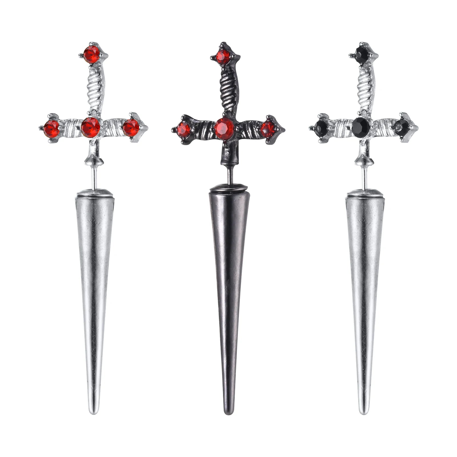 Crystal Sword Earrings, Vintage Punk product photo 5