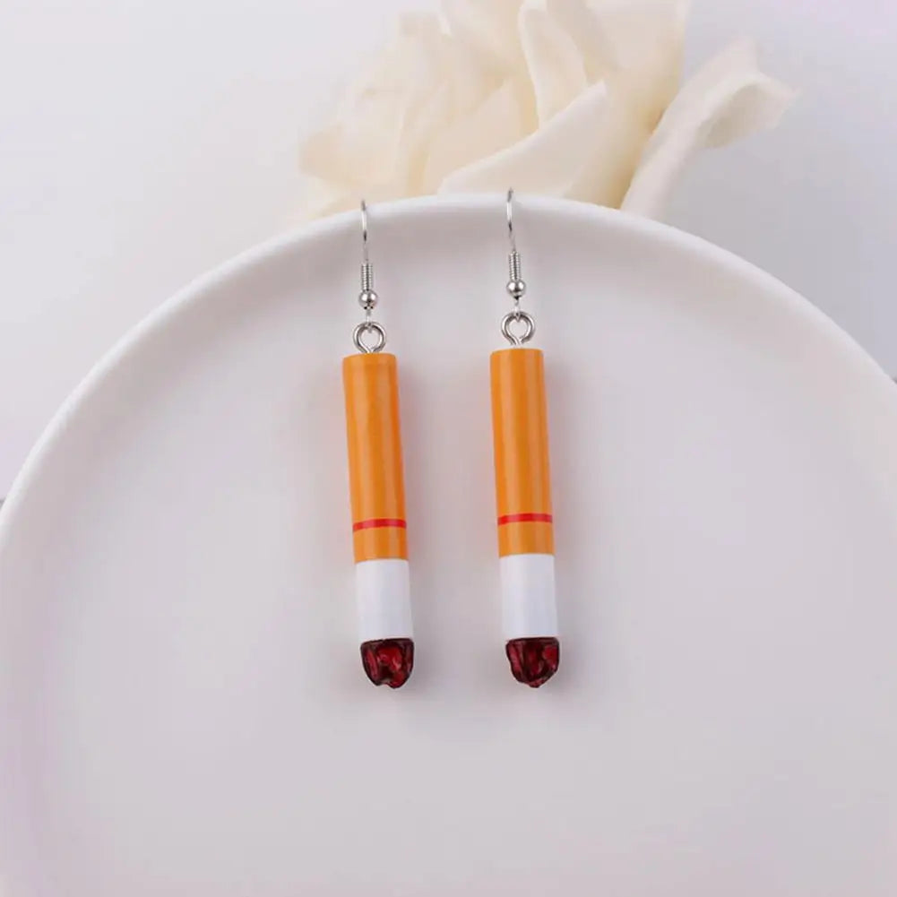 Cigarette Drop Earrings, Novelty Punk product photo 5