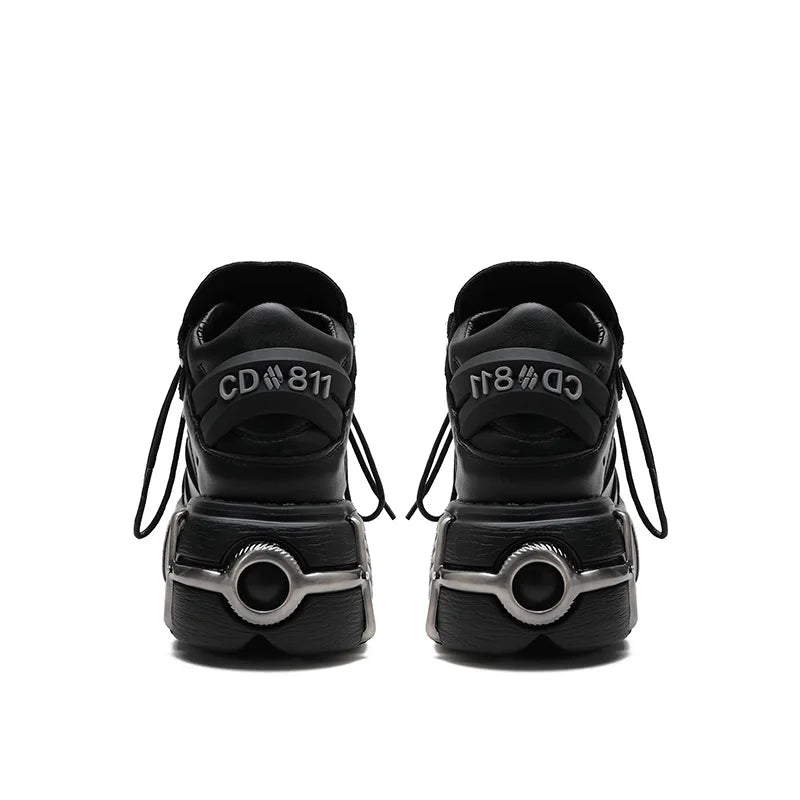 Platform Lace-Up Rock Sneakers