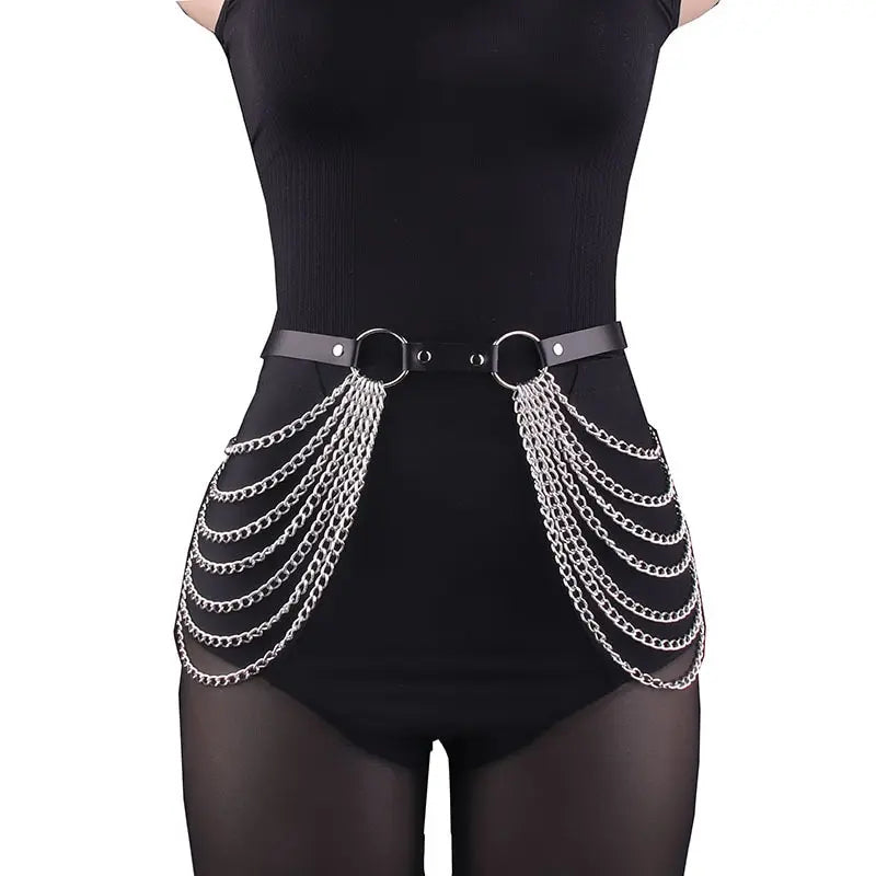 Leg Chain Garter Waist Belt, Body Harness