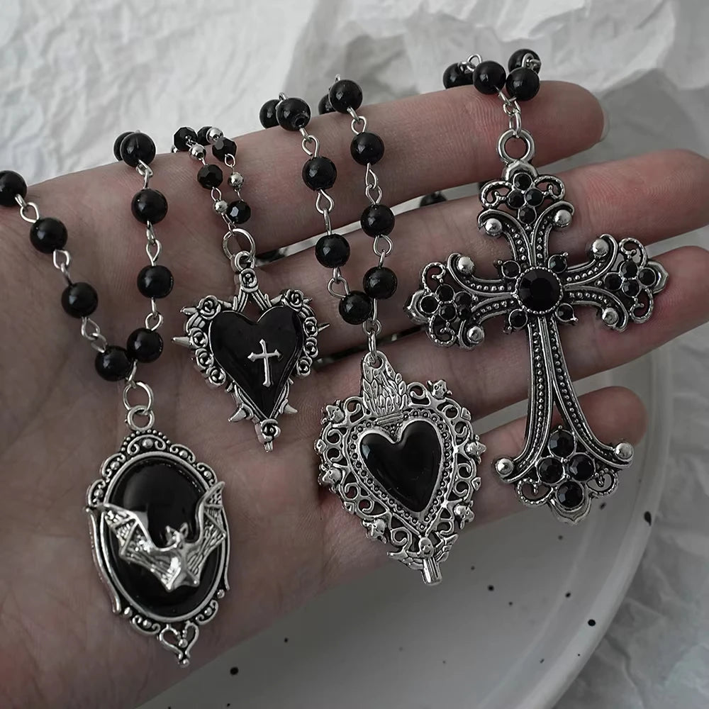 Vampire Ankh Rosary Necklace, Occult product photo 2