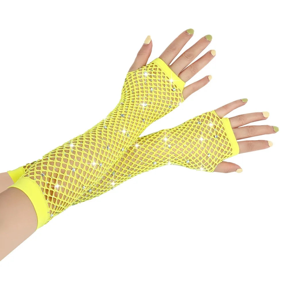 Fishnet Fingerless Gloves, Gothic Punk product photo 2