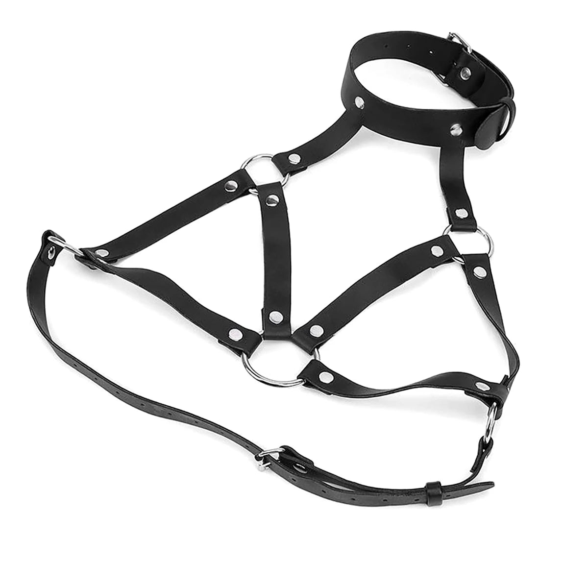 PU Leather Bra Harness, Goth Punk product photo 3