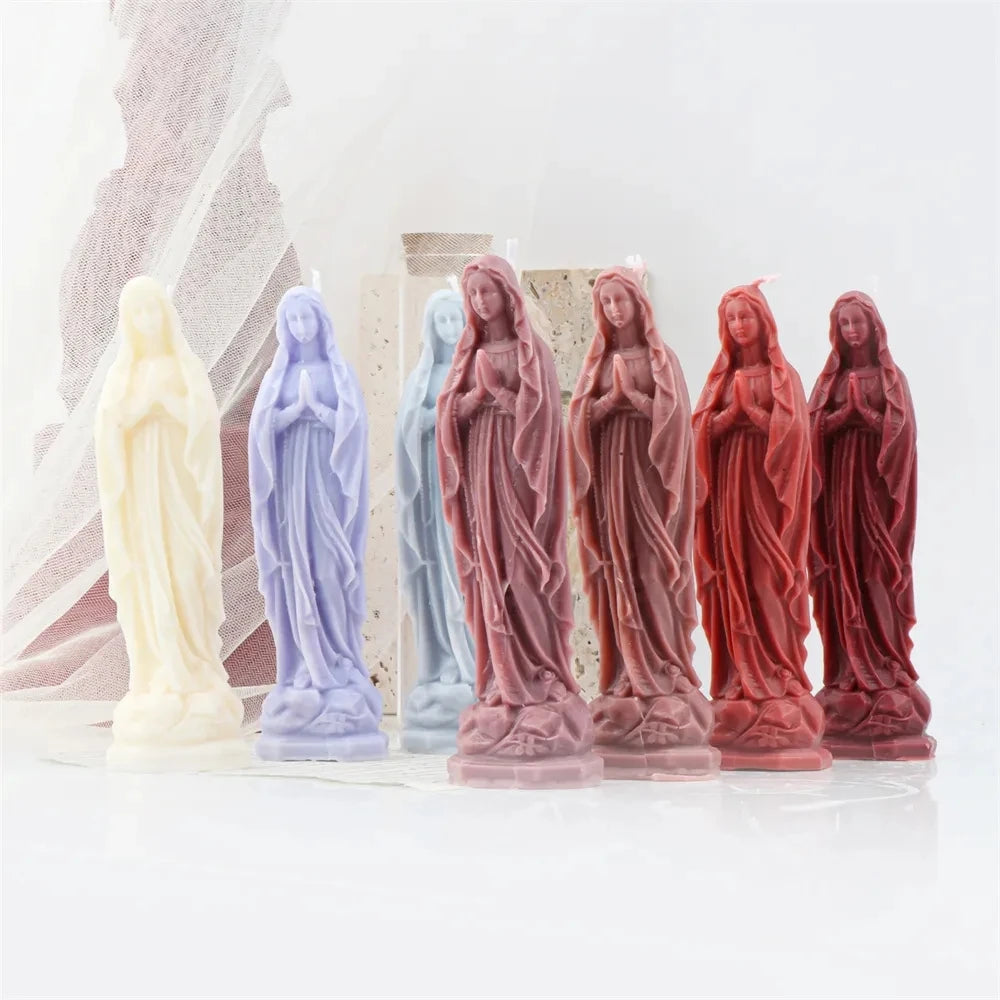 Religious Figure Silicone Candle Mold, DIY product photo 3