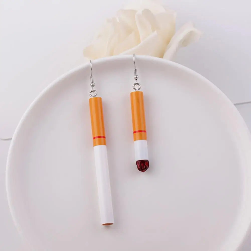 Cigarette Drop Earrings, Novelty Punk product photo 4