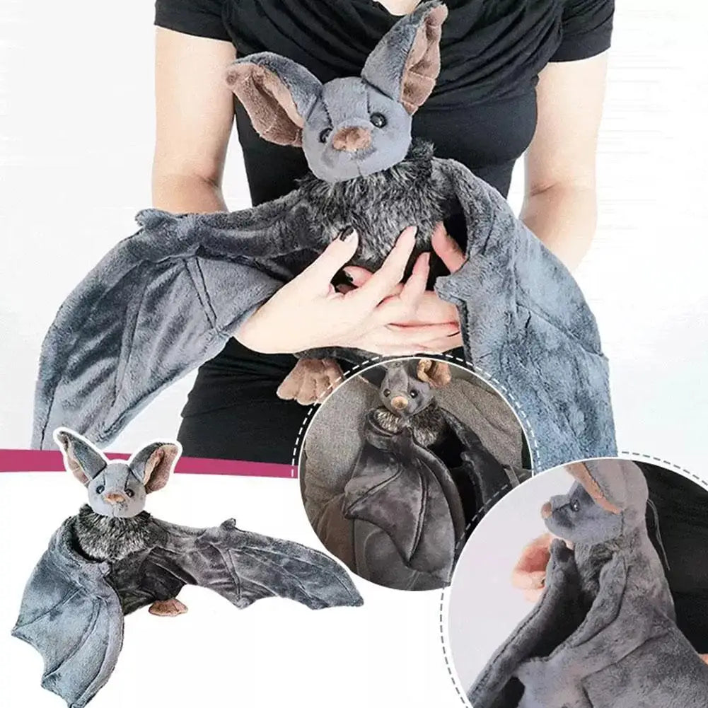 Creepy cute goth bat plush stuffed toy view 4