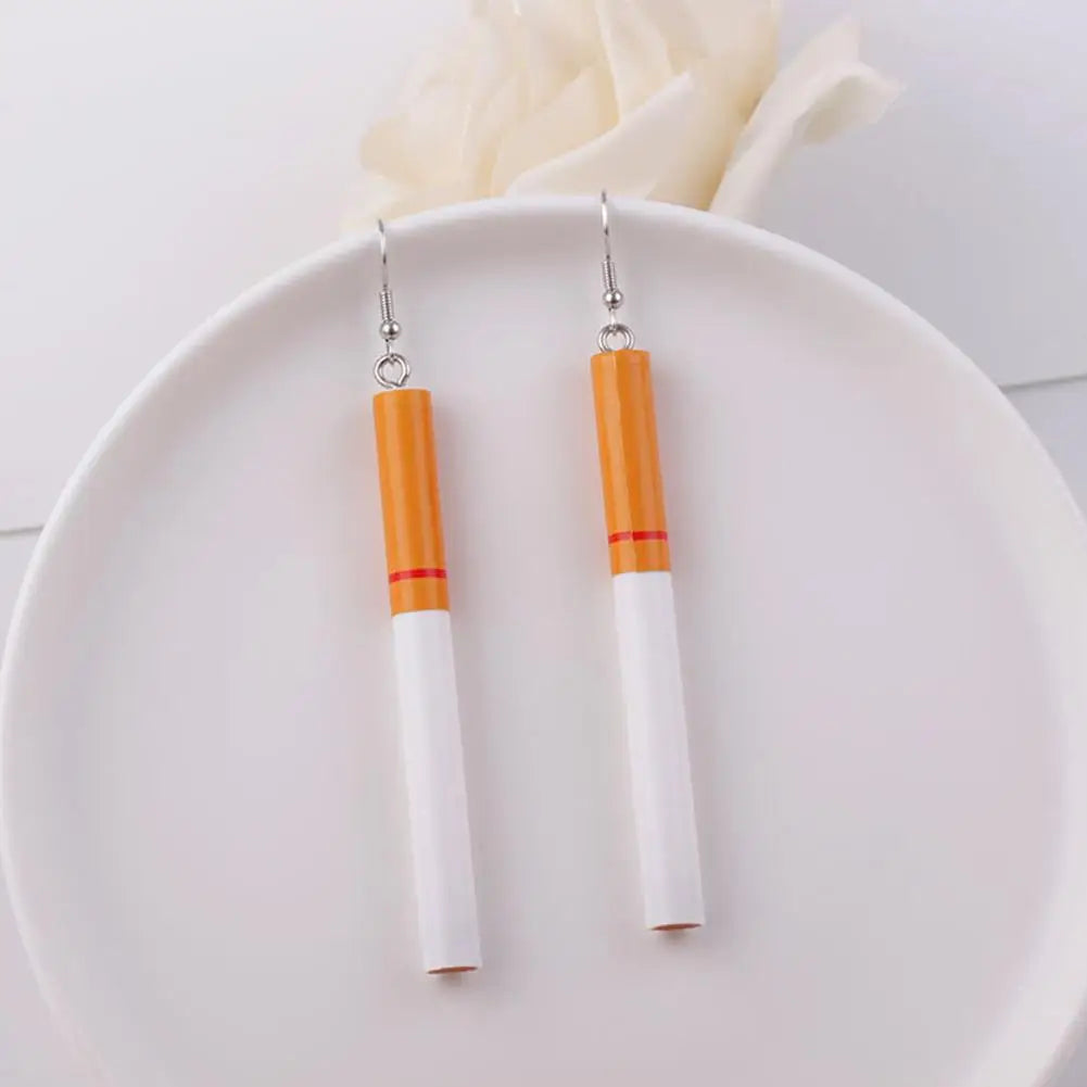 Cigarette Drop Earrings, Novelty Punk product photo 6