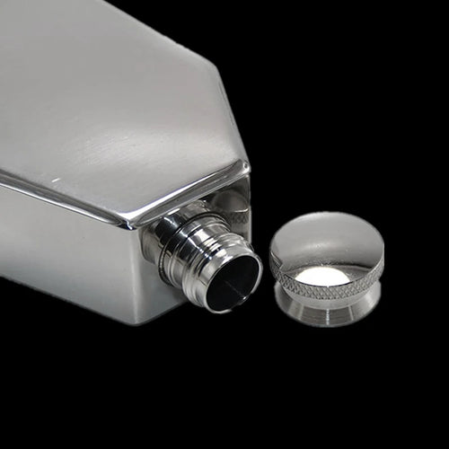 Coffin Cross Hip Flask, Stainless Steel 3.5oz product photo 2