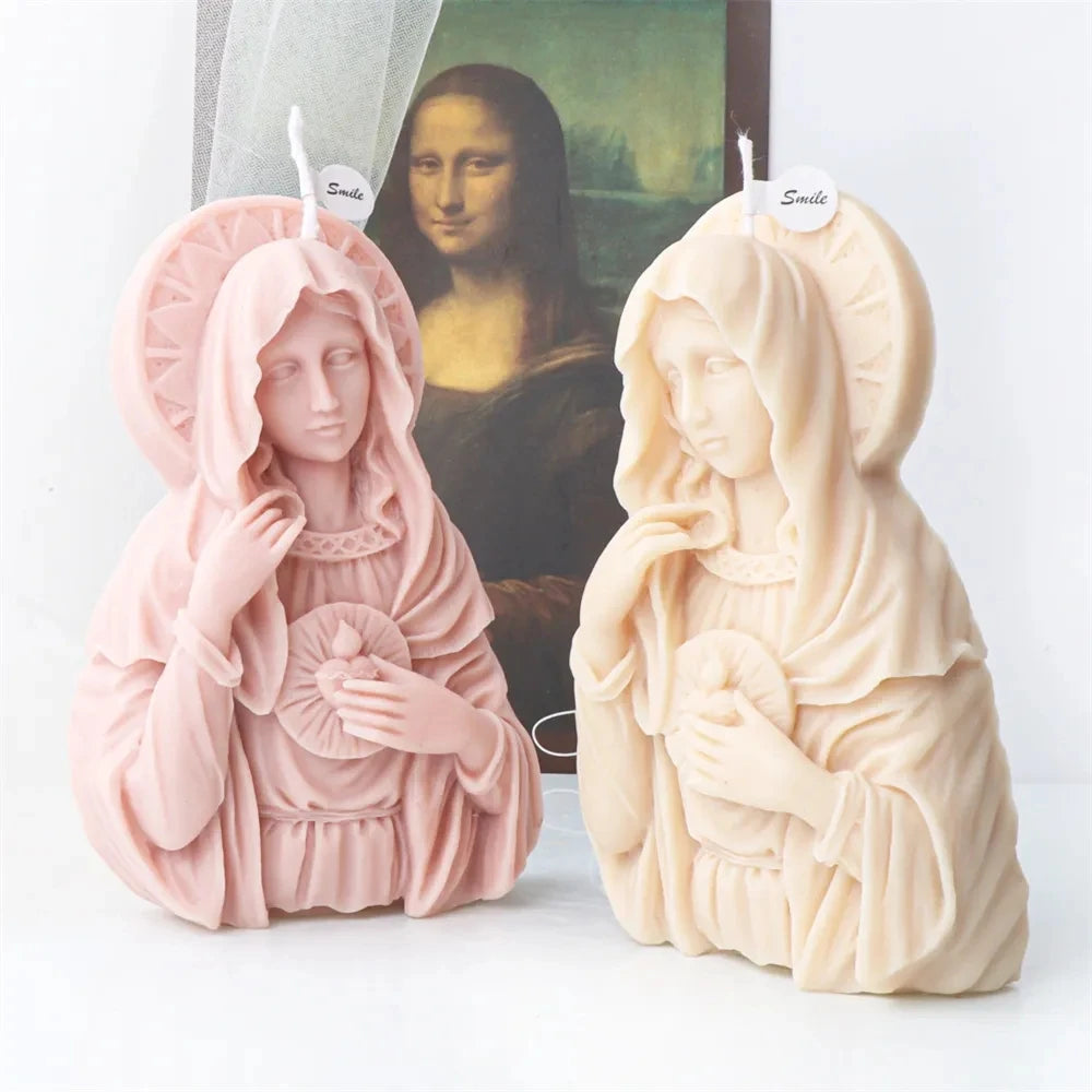 Religious Figure Silicone Candle Mold, DIY product photo 4