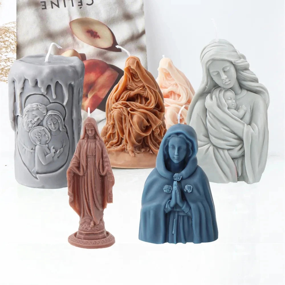 Religious Figure Silicone Candle Mold, DIY