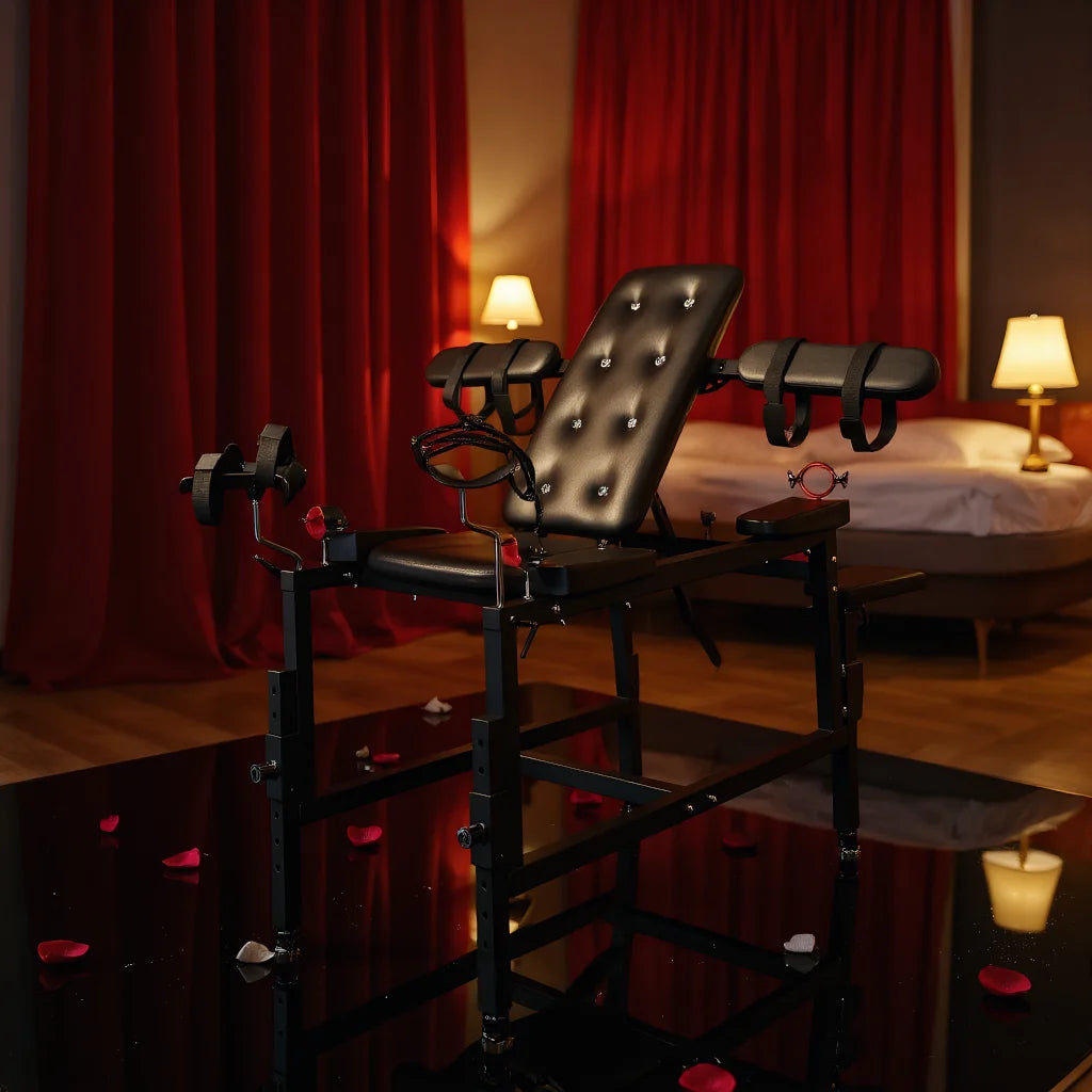 Adjustable Padded Restraint Chair with Stirrups